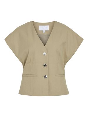 Vila VIKEEP V-NECK S/S BLAZER Elm 14107673