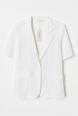 Ambika linnen blazer wit 321256