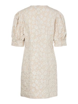 Pieces PCMINNA SS O-NECK SHORT DRESS D2D W: Coconut Milk 17163538