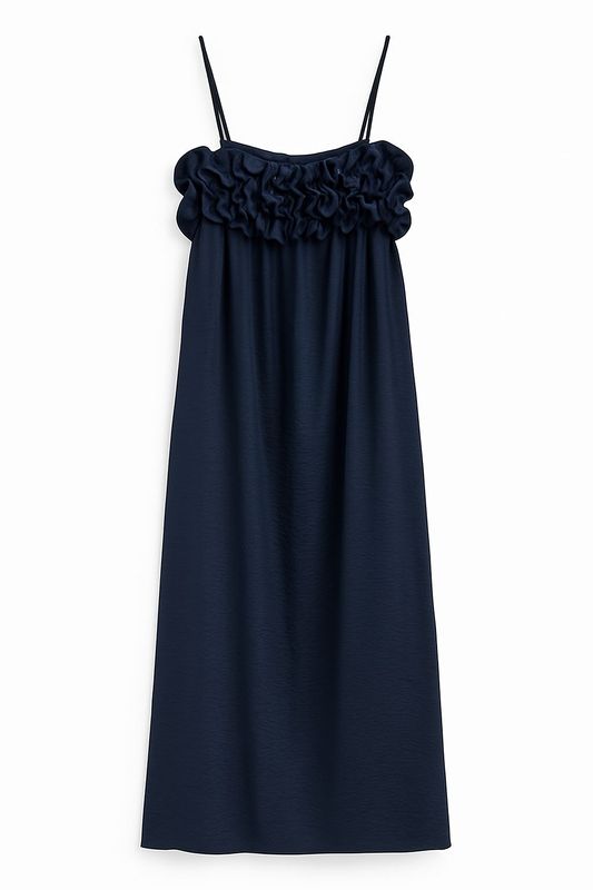 Nameless  Jurk met rozen Navy V5318