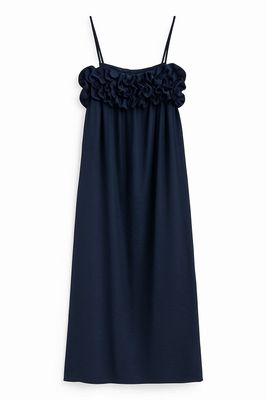 Nameless  Jurk met rozen Navy V5318