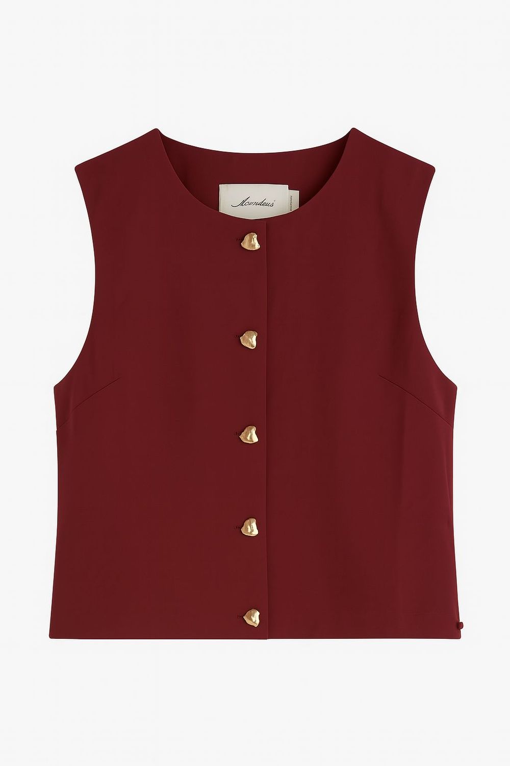 Ambika gilet gouden knoop bordeaux lieke