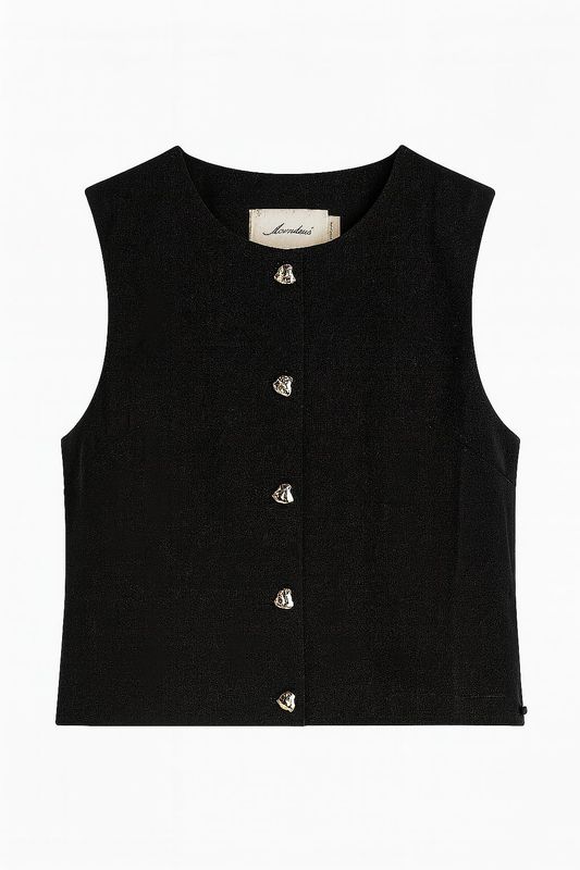 Ambika gilet gouden knoop black lieke