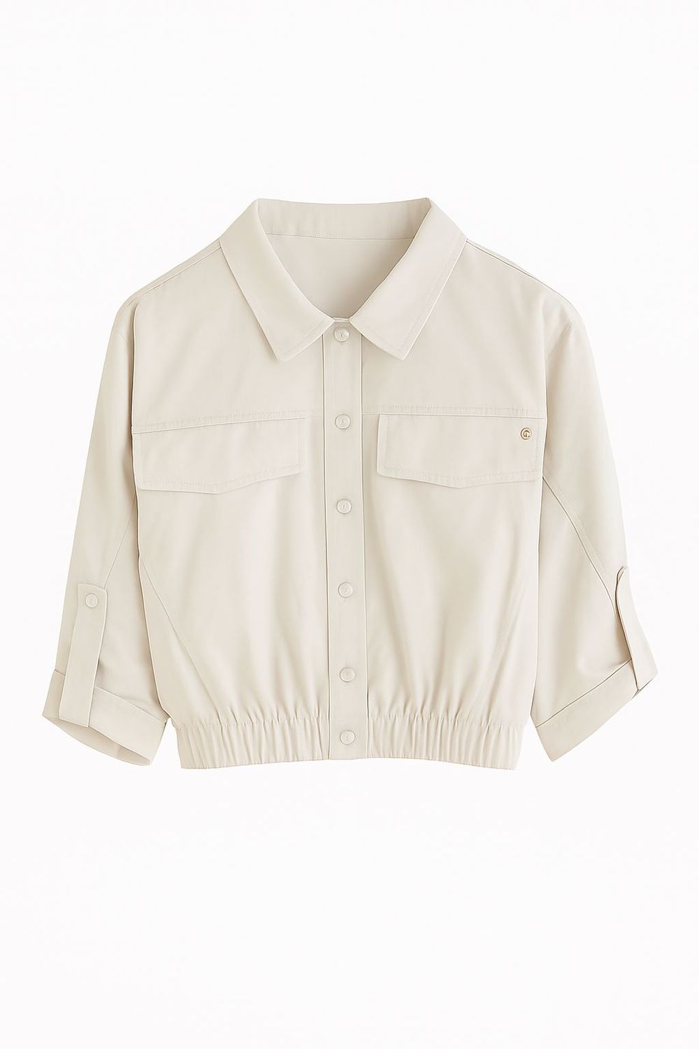Ambika jas kort elastiek beige emma