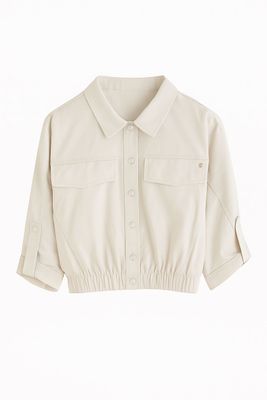 Ambika jas kort elastiek beige emma
