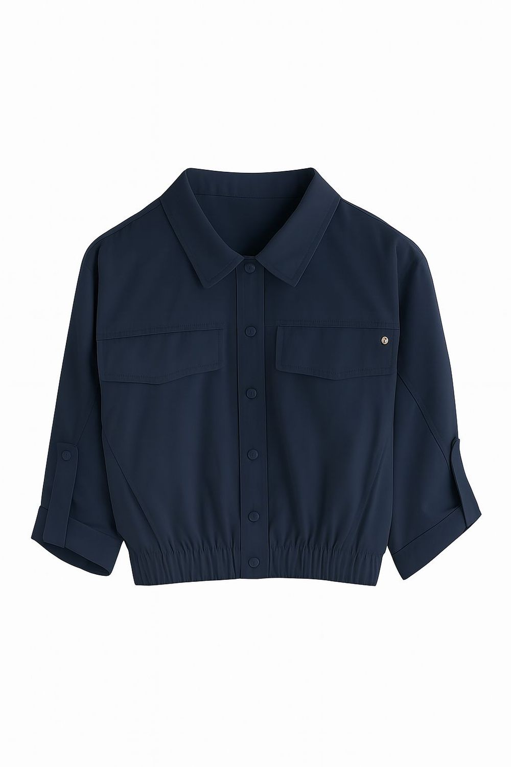 Ambika jas kort elastiek dark blue emma