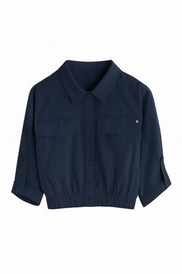 Ambika jas kort elastiek dark blue emma