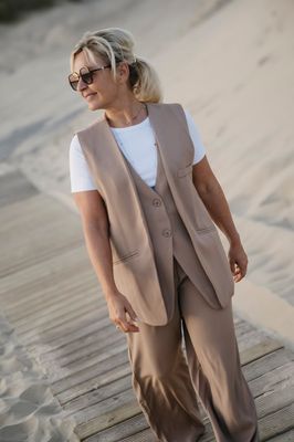 Ambika gilet patty Camel patty