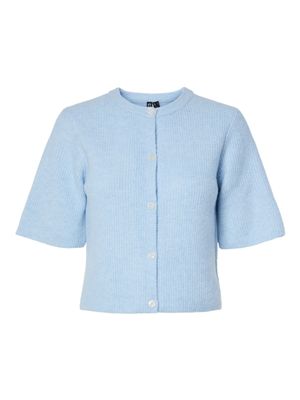 Pieces PCSILLY SS O-NECK KNIT CARDIGAN NOO: Cashmere Blue/MELANG 17158220