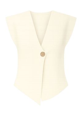 Nameless  top gouden knoop Creme MC2219#
