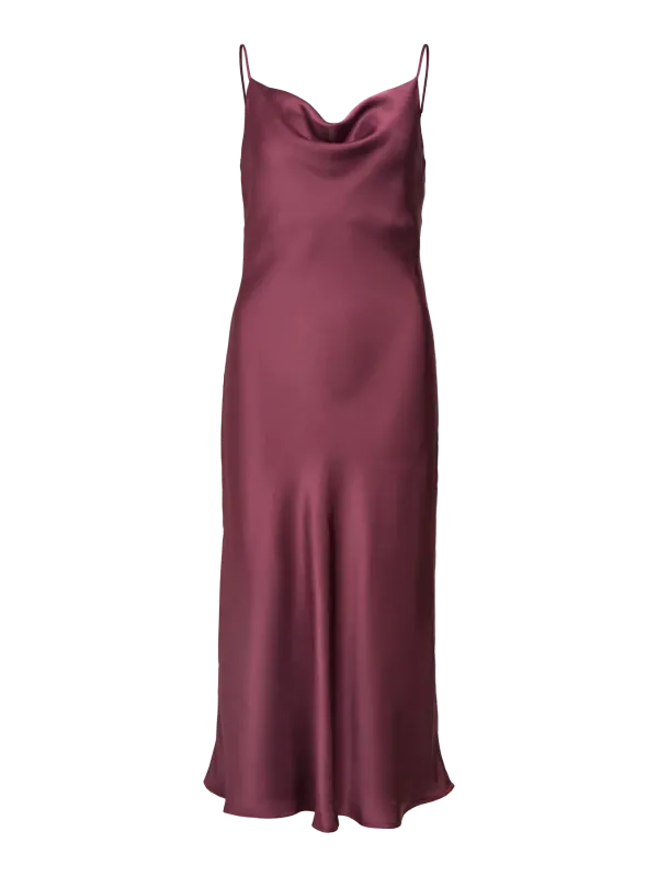Object OBJCHILLI SL RE MIDI DRESS DIV Mauve Wine 23047464