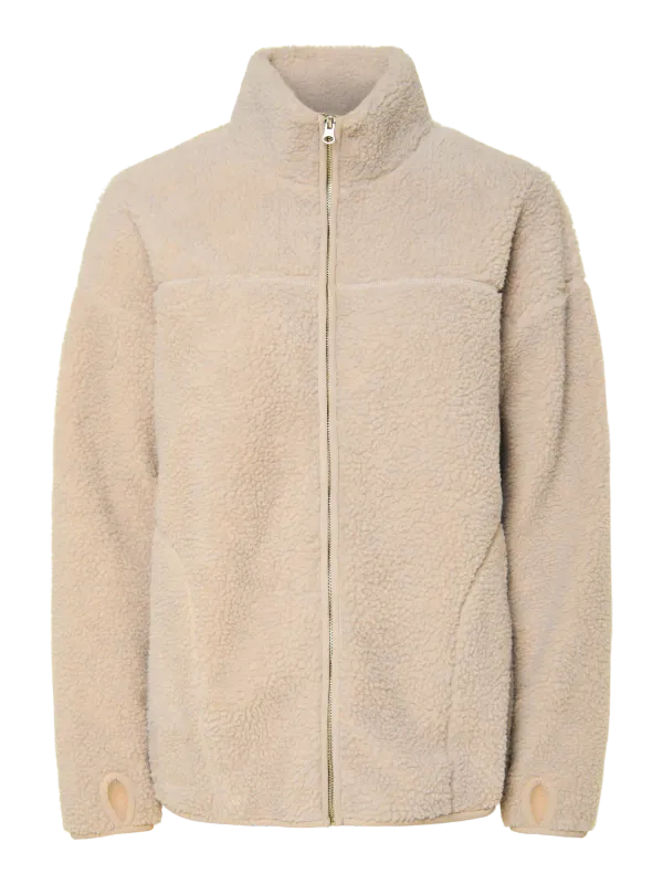 Pieces PCSADIA LS TEDDY JACKET NOOS BC Silver Gray 17154495