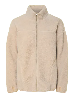 Pieces PCSADIA LS TEDDY JACKET NOOS BC Silver Gray 17154495