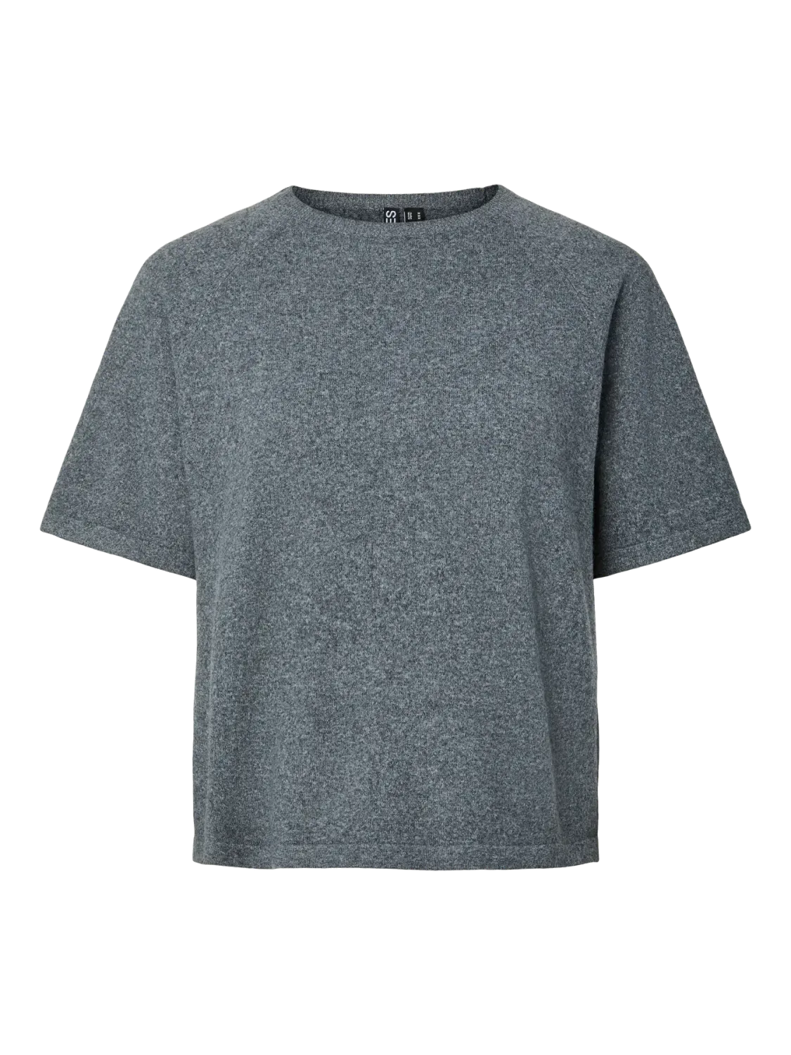Pieces PCBREE SS O-NECK KNIT NOOS BC Dark Grey Melange 17158716