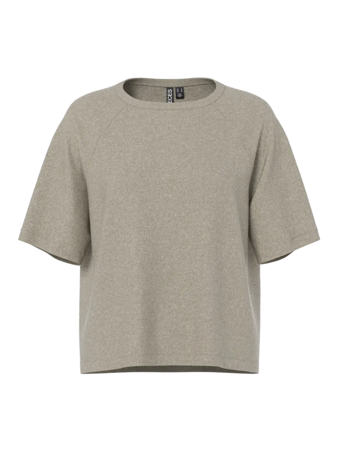 Pieces PCBREE SS O-NECK KNIT NOOS BC Crockery/MELANGE 17158716