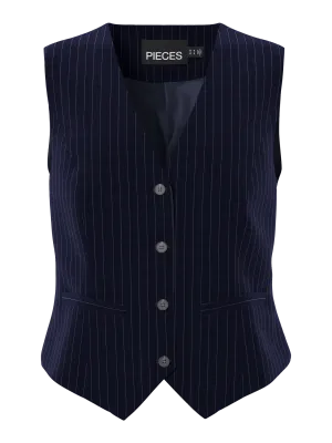Pieces PCBOZZY VEST NOOS PINSTRIPE EXP BC Sky Captain/PINSTRIP 17152924