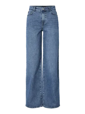 Pieces PCSELMA HW WIDE JEANS NEW MB NOOS B: Medium Blue Denim 17158775