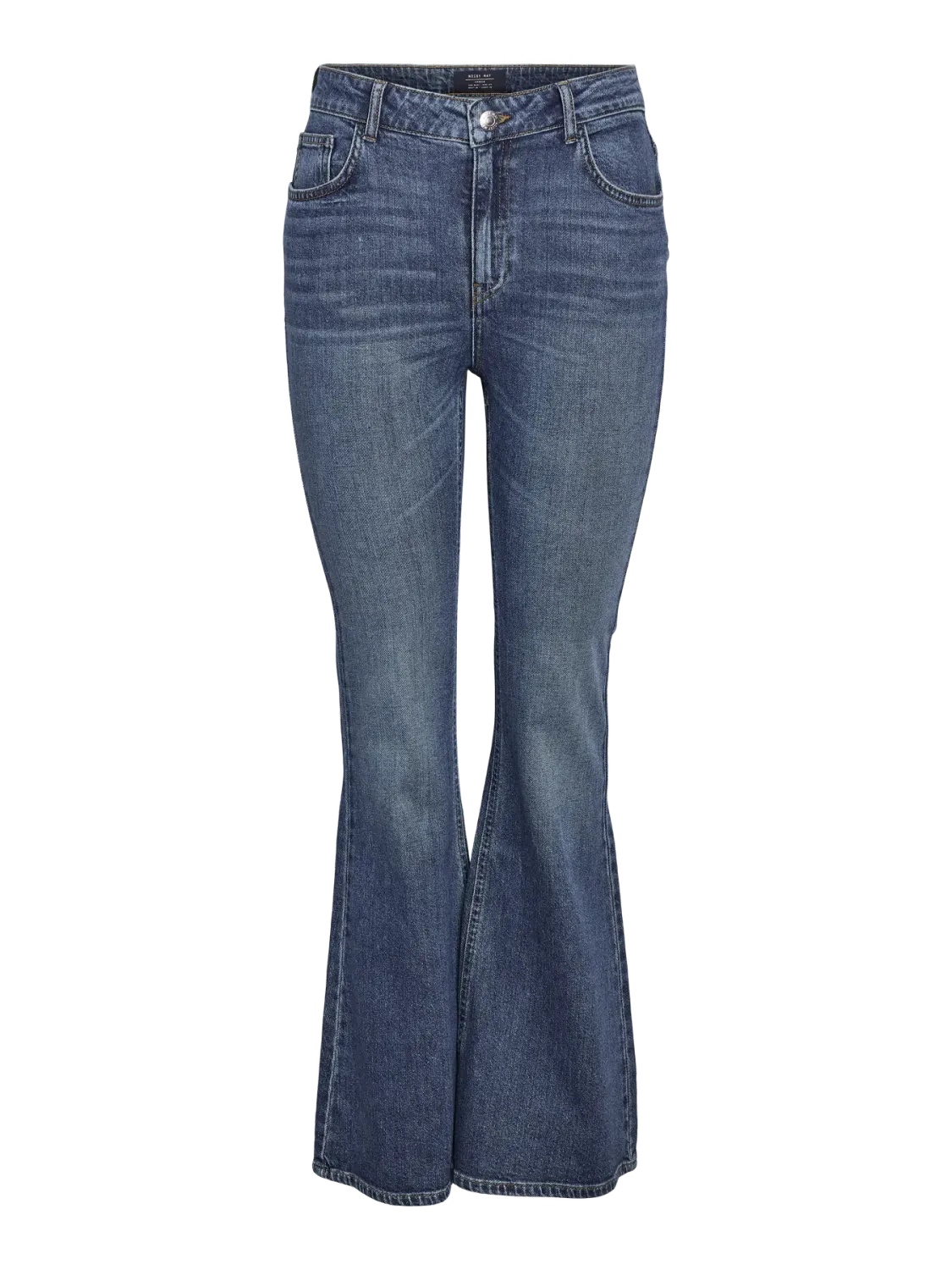 Noisy May NMKAREEN HW FLARE LEG JEANS AZ436MB: Medium Blue Denim 27034386