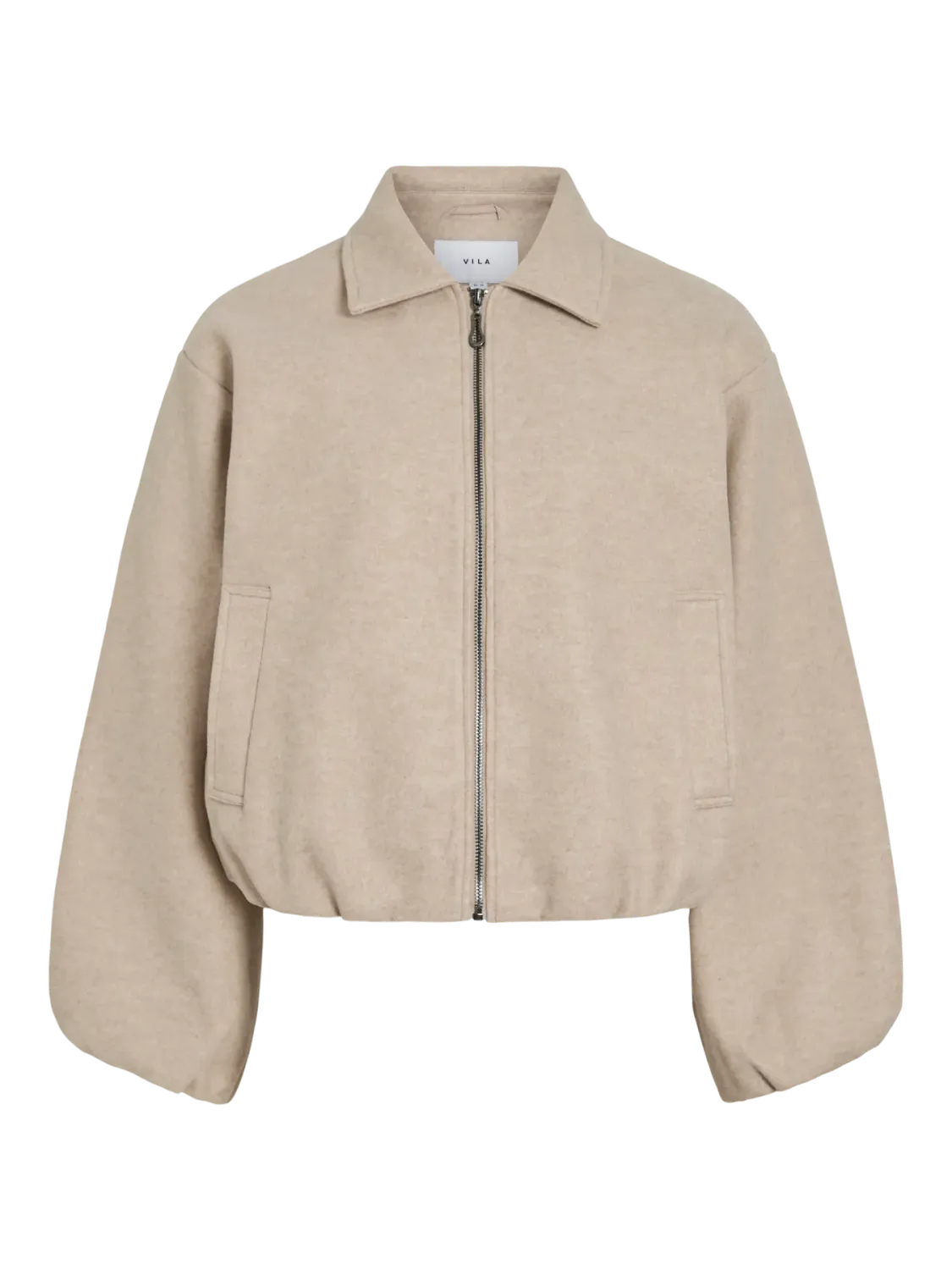 Vila VIBALOU LS SHORT JACKET Natural Melange 14107560