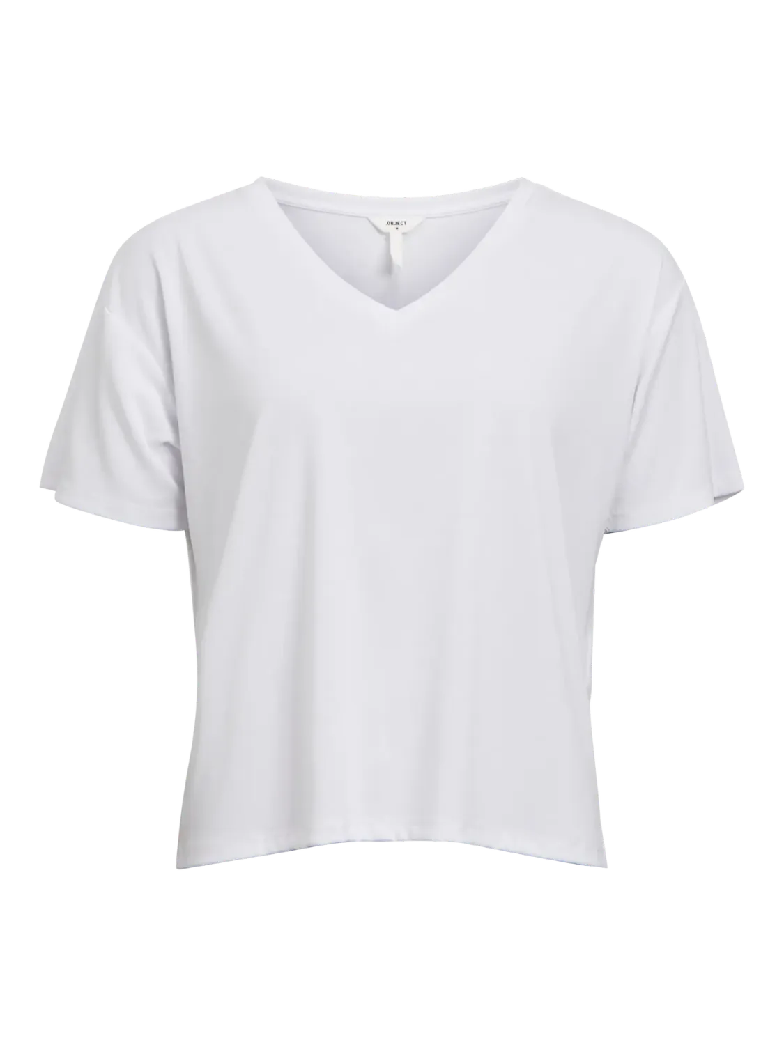 Object OBJANNIE RE S/S V-NECK TOP NOOS White 23044669