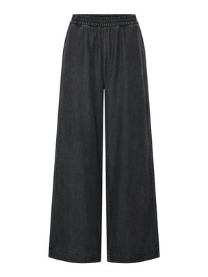 Pieces PCJASMINE HW LOOSE PULL UP DENIM PA: Black Denim 17159266