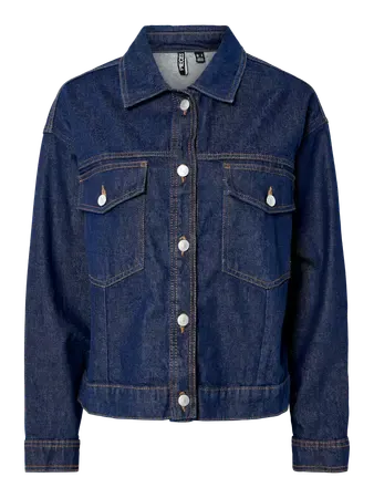 Pieces PCELMA DENIM JACKET NOOS BC Dark Blue Denim/RINS 17154493