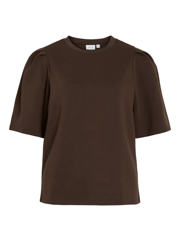 Vila VIREFLECT O-NECK 2/4 TOP/DFS Coffee Bean 14108620