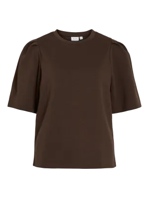 Vila VIREFLECT O-NECK 2/4 TOP/DFS Coffee Bean 14108620