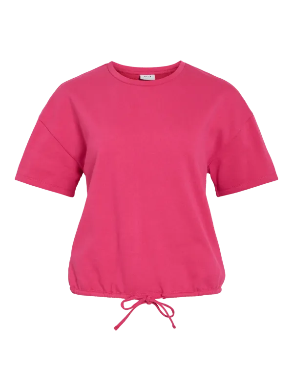 Vila VIFRANNE S/S SWEAT TOP/KA Fuchsia Pink/CADMIUM 14114692