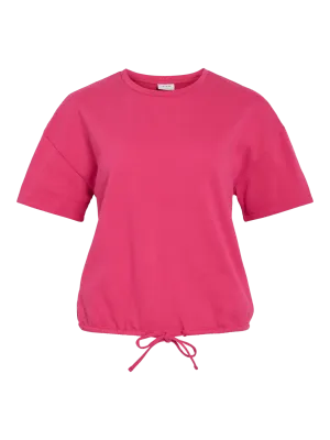Vila VIFRANNE S/S SWEAT TOP/KA Fuchsia Pink/CADMIUM 14114692