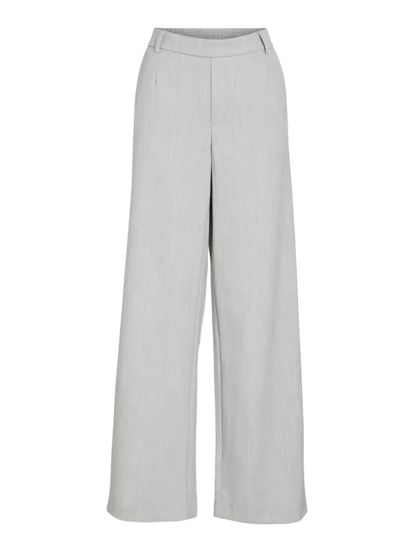 Vila VIVARONE HW WIDE PANT - NOOS Light Grey Melange 14087407