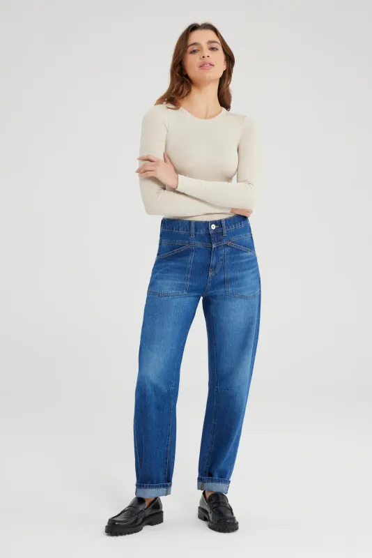 Cup Of Joe Denim arc leg Astra Blue Selena