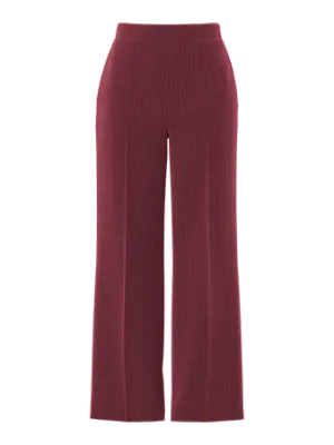 Pieces PCBOZZY HW WIDE STRIPED PANTS NOOS : Tawny Port/PINSTRIPE 17130407