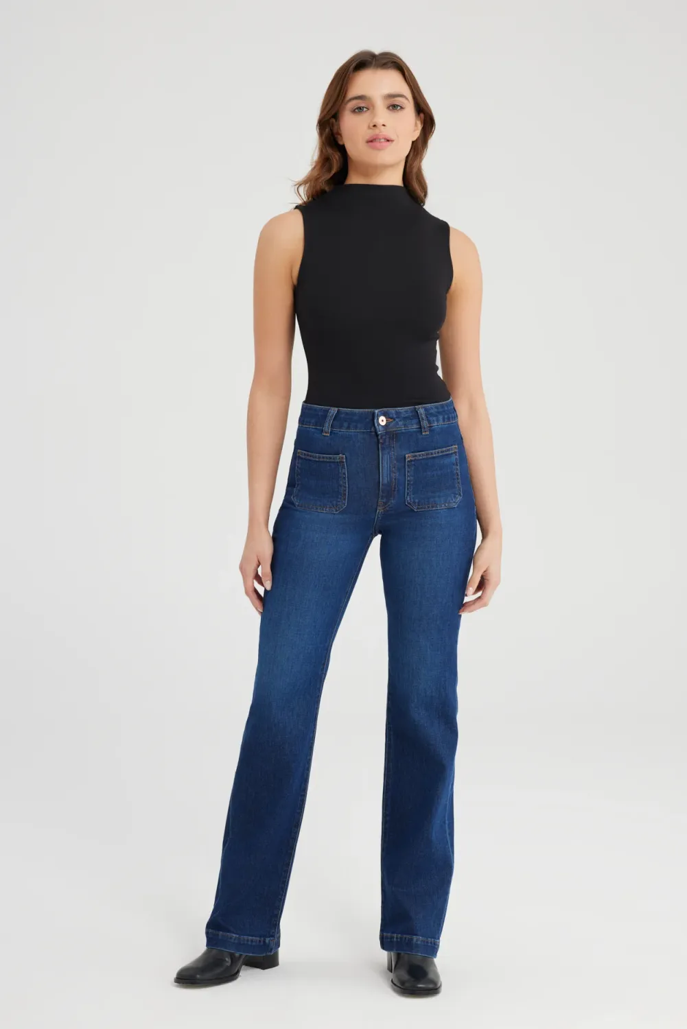 Cup Of Joe Denim high waist bootcut Dark Blue Diana