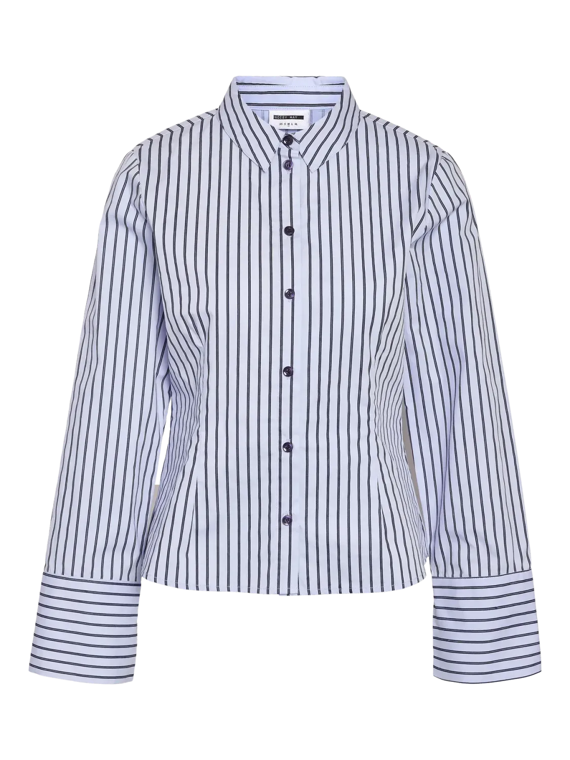 Noisy May NMCLARIE L/S WIDE SLEEVE SHIRT Cashmere Blue/Black 27037415