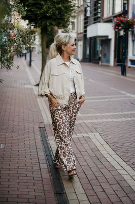 Nameless broek print taupe 61685