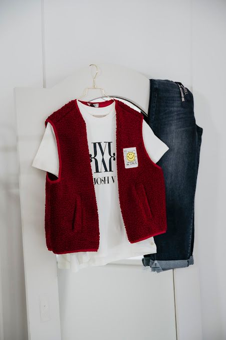 Nameless gilet teddy Bordeaux 2208