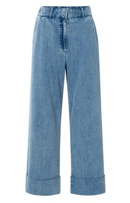 YaYa Denim pantalon w roll up - L32 BLUE DENIM 01-311105-508