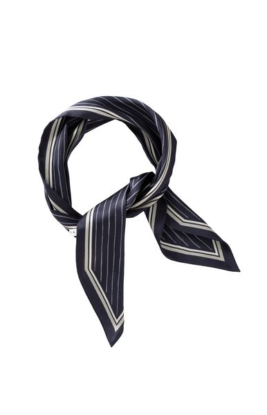 YaYa Striped small scarf INKWELL BLUE DESSIN 03-501044-508