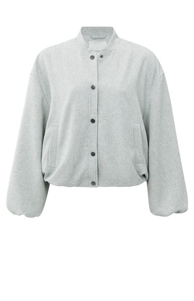 YaYa Woven oversized jacket LIGHT GREY MELANGE 01-511039-508