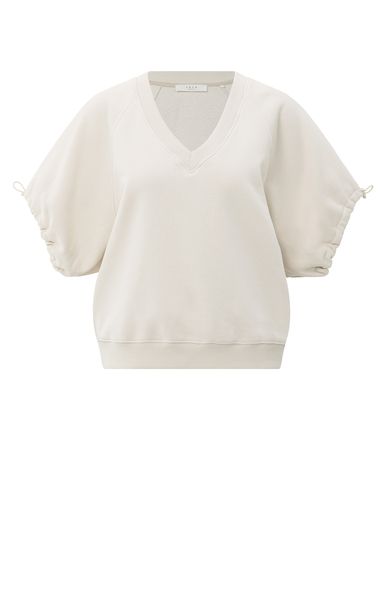 YaYa V-neck sweatshirt with elastic CHALK WHITE 01-109091-508