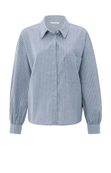 YaYa Striped blouse with pocket VINTAGE BLUE DESSIN 01-201178-508