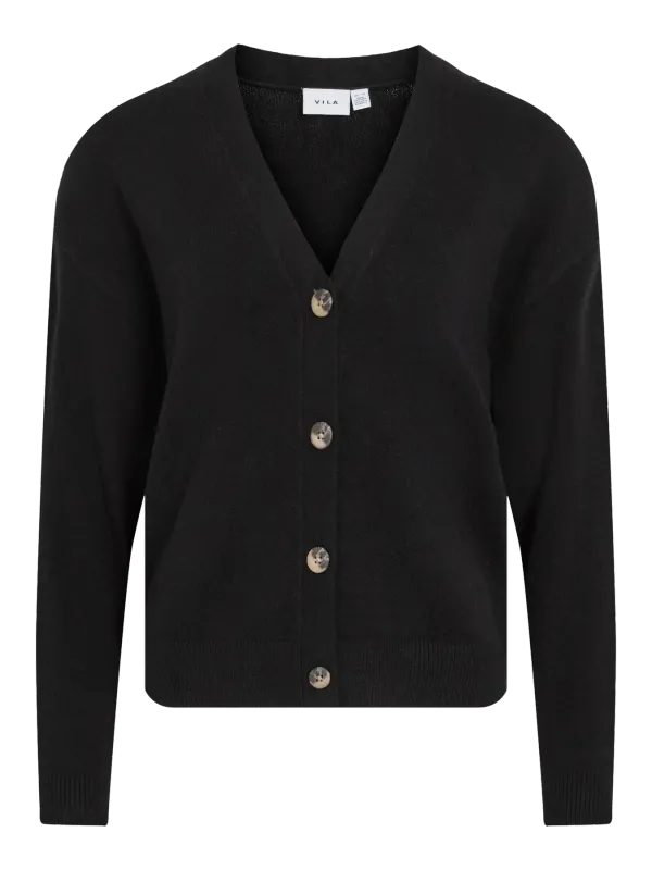 Vila VIRIL V-NECK KNIT CARDIGAN - NOOS Black 14107411