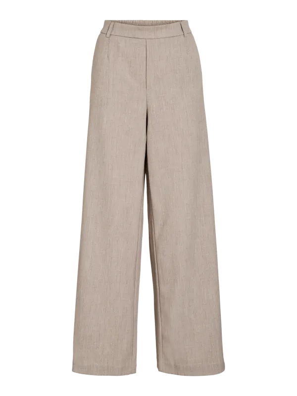 Vila VIVARONE HW WIDE PANT - NOOS Natural Melange 14087407