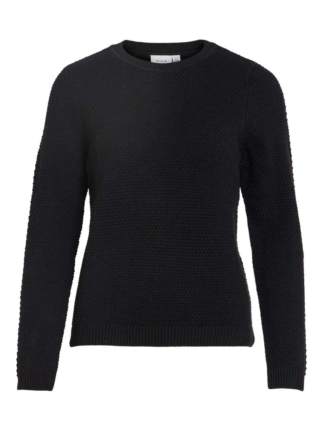 Vila VIDALO O-NECK L/S KNIT TOP- NOOS Black 14082767