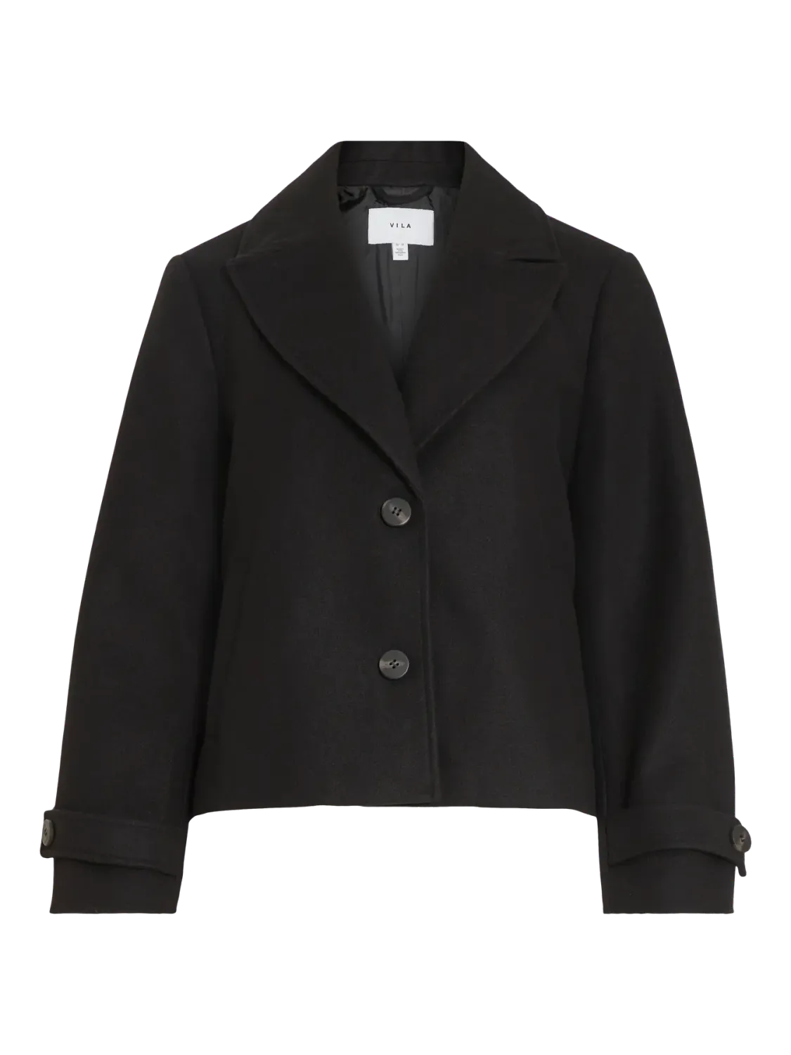 Vila VISOLO L/S SHORT JACKET/TES/1 Black Beauty 14099249
