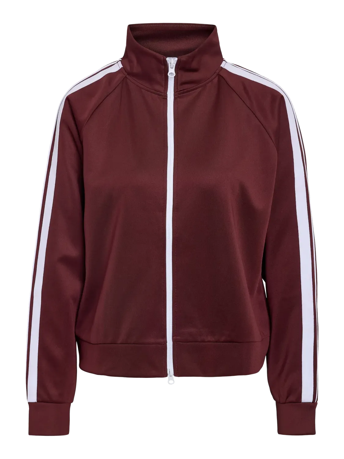 Noisy May NMJENNA L/S HIGH NECK ZIPPER JRS Windsor Wine/WHITE S 27035062