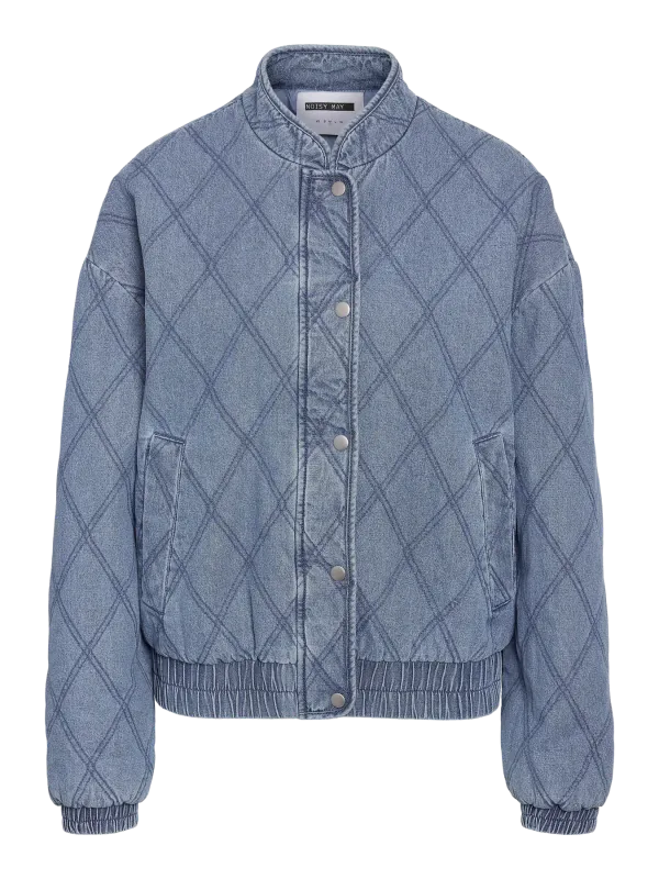 Noisy May NMCLAIRE QUILT DENIM JACKET Light Blue Denim 27034965