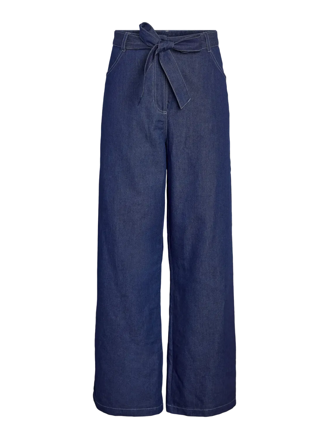 Noisy May NMSERENE MW TIE CHAMBRAY PANT Medium Blue Denim 27037279