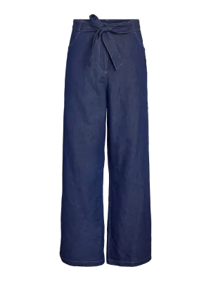 Noisy May NMSERENE MW TIE CHAMBRAY PANT Medium Blue Denim 27037279